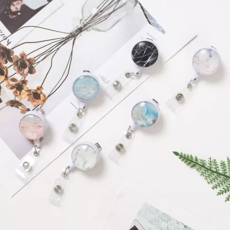 Marbling Retractable Badge Reel Pretty Marble Crack Badge Holder Accessories ID Word Card Access Holder Clip Business Supplies
Marbling Retractable Badge Reel Pretty Marble Crack Badge Holder Accessories ID Word Card Access Holder Clip Business Supplies