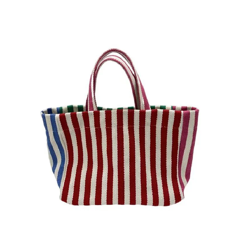 Fashion Striped Bag For Women Shoulder Bag Korean Style Large Basket Canvas Handbag Crossbody Simple Travel Satchels Tote Bag
Fashion Striped Bag For Women Shoulder Bag Korean Style Large Basket Canvas Handbag Crossbody Simple Travel Satchels Tote Bag