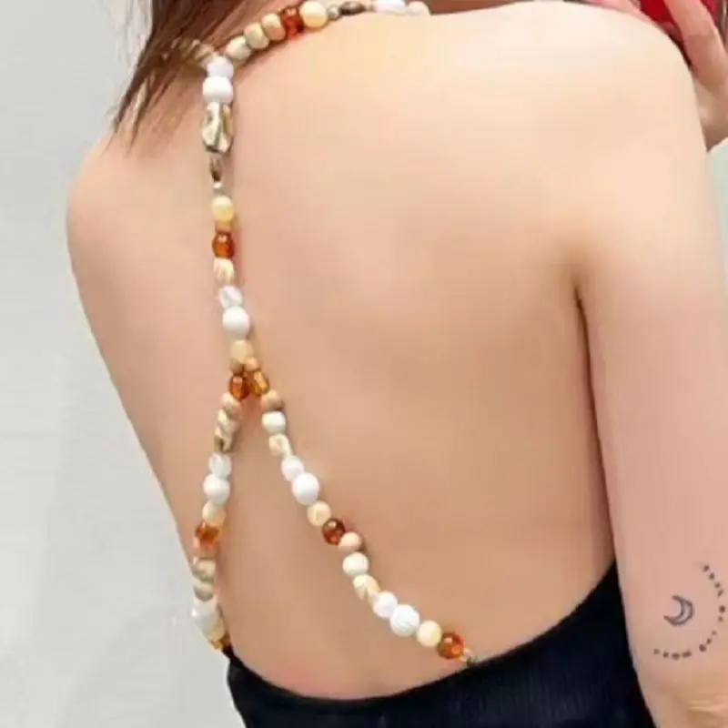 Women's Mid Calf Dress Knitted Beading Backless Sleeveless O-Neck Solid Neck-mounted Sexy Robe
Women's Mid Calf Dress Knitted Beading Backless Sleeveless O-Neck Solid Neck-mounted Sexy Robe