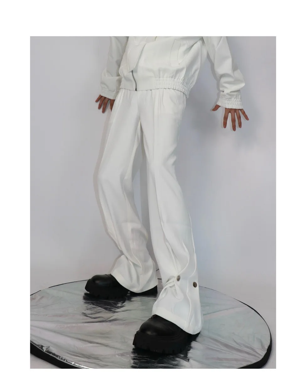 2023 new Metal button design sense pants loose straight leg pants Pure white casual pants men simple senior trousers 27-43
2023 new Metal button design sense pants loose straight leg pants Pure white casual pants men simple senior trousers 27-43
