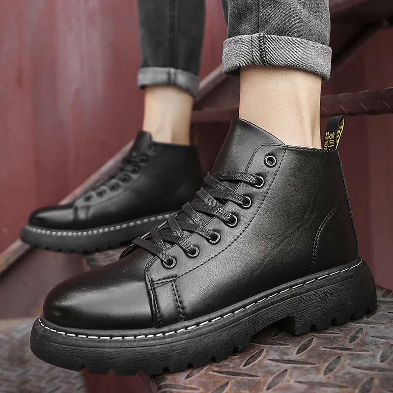 Spring and Autumn Fashion Martin Boots Men Boots Genuine Leather Mens Safety Shoes Platform Boots Men Black Zapatos De Hombre
Spring and Autumn Fashion Martin Boots Men Boots Genuine Leather Mens Safety Shoes Platform Boots Men Black Zapatos De Hombre