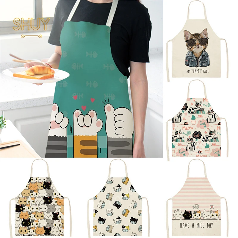 Cartoon Cat Print Kitchen Apron Anti-fouling Aprons Sleeveless Cute Women Kids Home Household Cleaning Tools Cooking Accessories
Cartoon Cat Print Kitchen Apron Anti-fouling Aprons Sleeveless Cute Women Kids Home Household Cleaning Tools Cooking Accessories