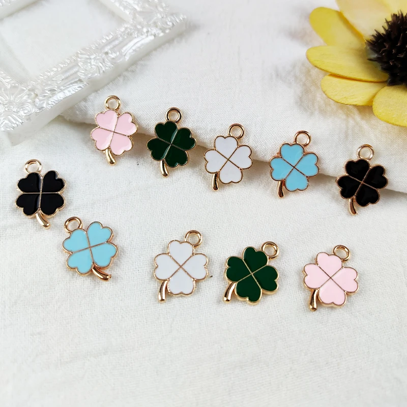 JeQue 20pcs/Lot Gold Color Plated Enamel Charms Lucky Four Leaf Clover 12*18mm DIY Making Findings Handmade Jewelry Pendants
JeQue 20pcs/Lot Gold Color Plated Enamel Charms Lucky Four Leaf Clover 12*18mm DIY Making Findings Handmade Jewelry Pendants