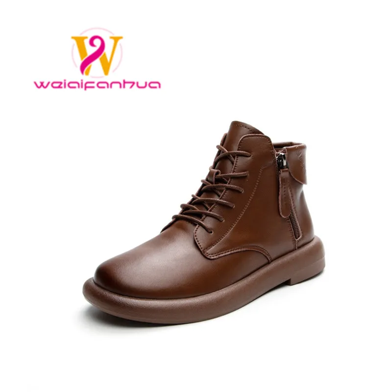Women's Boots Retro New Genuine Leather Women Short Boots British Style Marton Boots Autumn Winter Ladies Booties women shoes
Women's Boots Retro New Genuine Leather Women Short Boots British Style Marton Boots Autumn Winter Ladies Booties women shoes