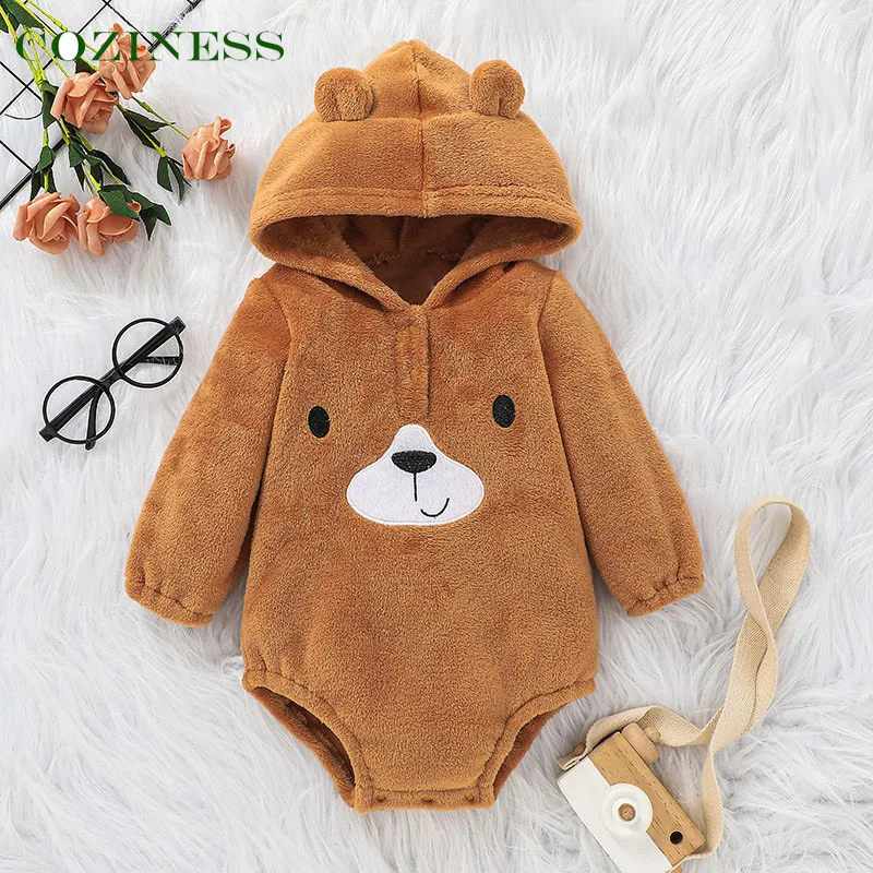 Newborn Baby Romper Solid Cute Cartoon Bear Face Hooded Triangle Jumpsuit Baby Girl Long Sleeve Autumn Hot Sale Children Clothes
Newborn Baby Romper Solid Cute Cartoon Bear Face Hooded Triangle Jumpsuit Baby Girl Long Sleeve Autumn Hot Sale Children Clothes