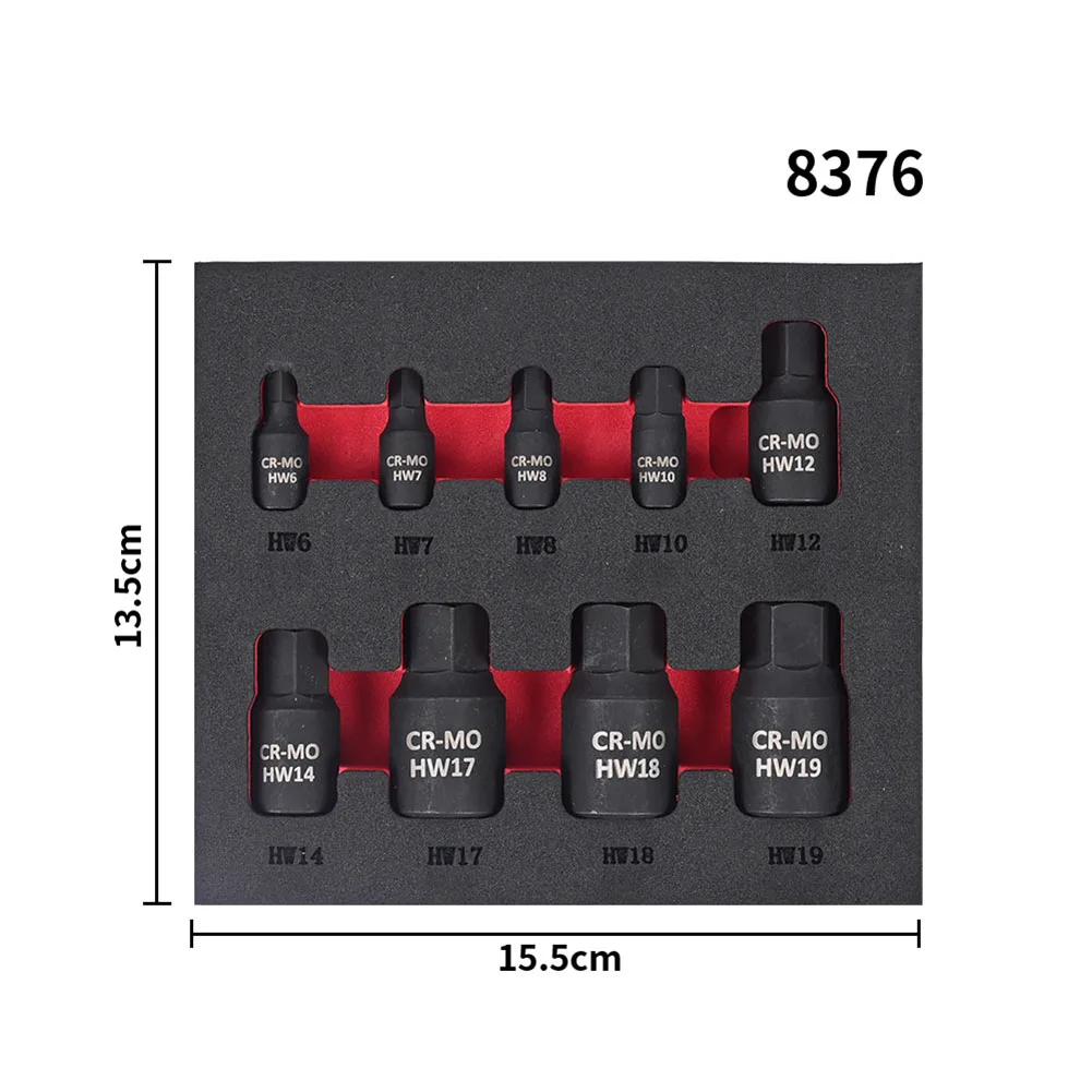 9Pcs Hex Screwdriver Bit 1/4 3/8 1/2Inch Drive Socket Bits Hand Tools H6-H19 Factory Repair Shop Home Furnishing Repair Work
9Pcs Hex Screwdriver Bit 1/4 3/8 1/2Inch Drive Socket Bits Hand Tools H6-H19 Factory Repair Shop Home Furnishing Repair Work