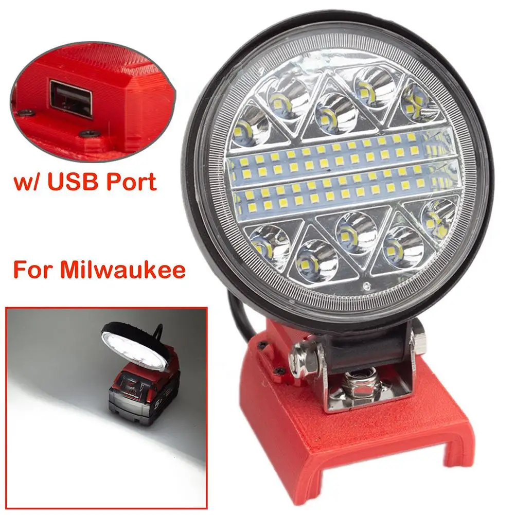32 LED USB LED Work Light For Milwaukee Dewei Makita Boschfor 18V Li-Ion Battery 150-degree Swivel Head 5V 2.1A 32W 48-11-1850
32 LED USB LED Work Light For Milwaukee Dewei Makita Boschfor 18V Li-Ion Battery 150-degree Swivel Head 5V 2.1A 32W 48-11-1850