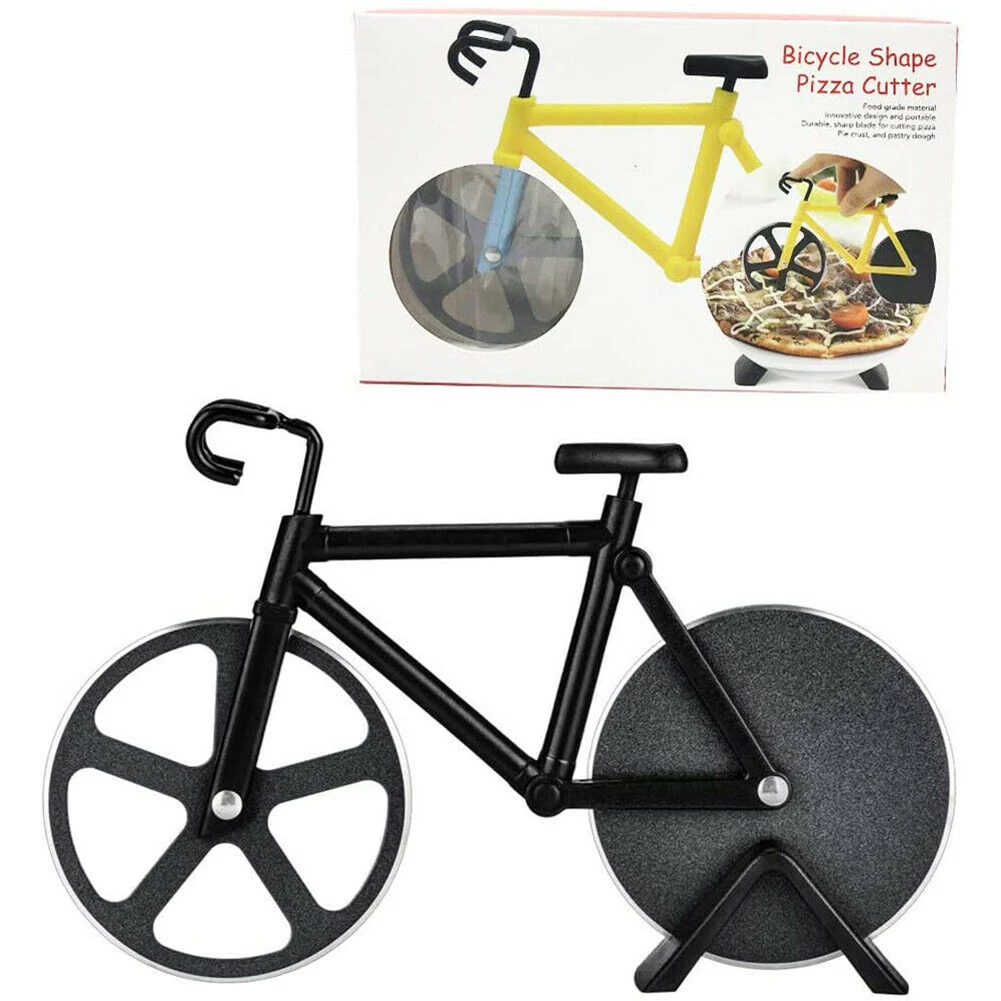 Pizza Cutter Stainless Steel Bicycle Shape Wheel Bike Roller Pizza Chopper Slicer Pizza Cutting Knife Kitchen Tools
Pizza Cutter Stainless Steel Bicycle Shape Wheel Bike Roller Pizza Chopper Slicer Pizza Cutting Knife Kitchen Tools