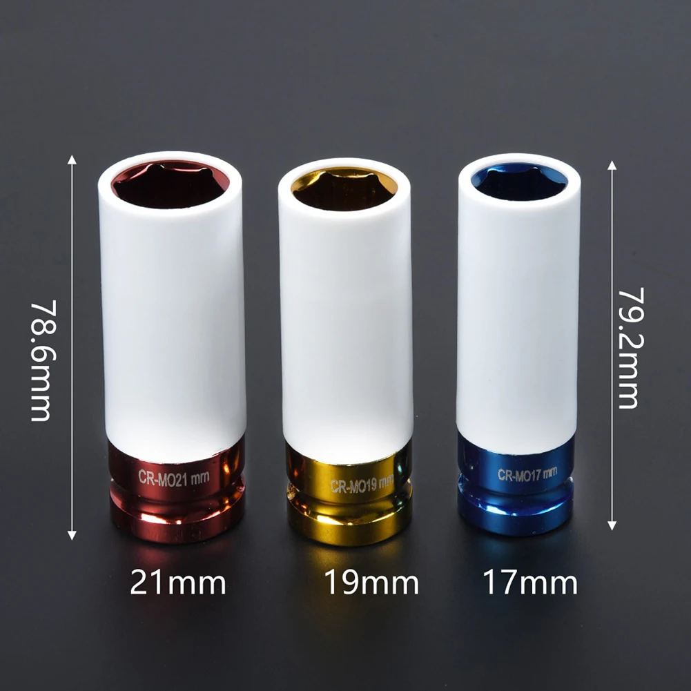 1pcs Metal Socket 17mm/19mm/21mm Sleeve Nylon Sleeves For 1/2 Tire Wheels Protecting Workshop Equipment Hand Tools Parts
1pcs Metal Socket 17mm/19mm/21mm Sleeve Nylon Sleeves For 1/2 Tire Wheels Protecting Workshop Equipment Hand Tools Parts