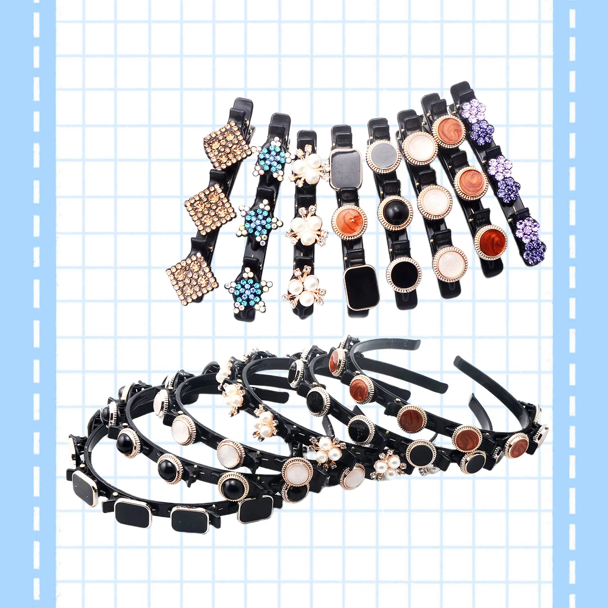 2023 Multiple styles New Fashion Pearl Rhinestone Bangs Clip Headband Barrettes hairpin for Women Girl Hair Accessories Headwear
2023 Multiple styles New Fashion Pearl Rhinestone Bangs Clip Headband Barrettes hairpin for Women Girl Hair Accessories Headwear