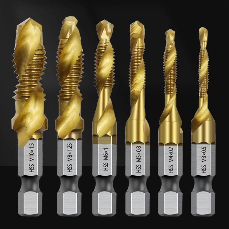 Bits Screw Shank Tools Thread Plated Machine Titanium Tap Tap Drill Hex Hand Bit Set Compound Screw
Bits Screw Shank Tools Thread Plated Machine Titanium Tap Tap Drill Hex Hand Bit Set Compound Screw