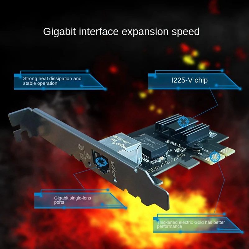 2.5 Gigabit PCI Express Network Adapter 100/1000/2500Mbps RJ45 LAN Gigabit Adapter Converter Support Windows/Linux/MAC
2.5 Gigabit PCI Express Network Adapter 100/1000/2500Mbps RJ45 LAN Gigabit Adapter Converter Support Windows/Linux/MAC