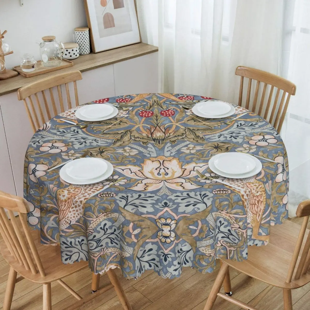 Round Oilproof Strawberry Thief Table Cover William Morris Floral Textile Pattern Tablecloth for Dining 60 inches Table Cloth
Round Oilproof Strawberry Thief Table Cover William Morris Floral Textile Pattern Tablecloth for Dining 60 inches Table Cloth