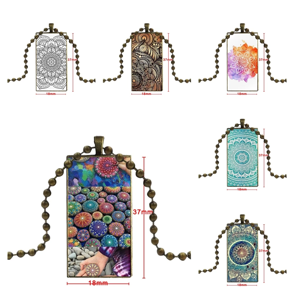 For Child The Latest Designs Mandala Fashion Glass Cabochon Black Hematite Necklace With Women Statement Pendant Rectangle 
For Child The Latest Designs Mandala Fashion Glass Cabochon Black Hematite Necklace With Women Statement Pendant Rectangle