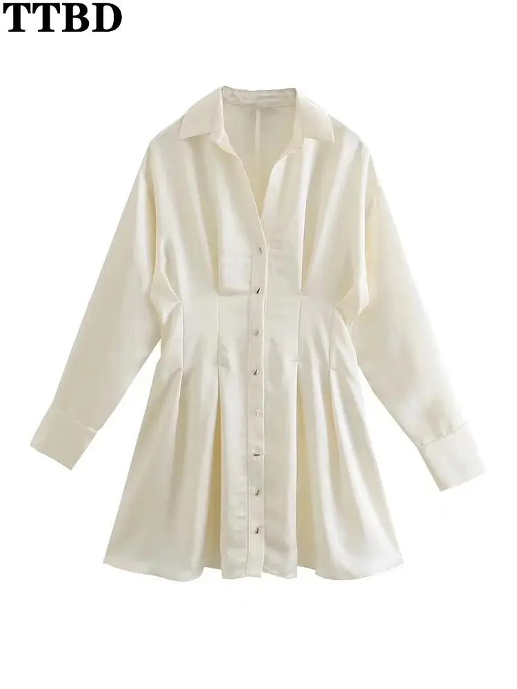 TTBD Elegant Chic Slim Ladies Mini Dress Women 2022 fashion pleated soft mini shirt dress long sleeve button-up female dresses
TTBD Elegant Chic Slim Ladies Mini Dress Women 2022 fashion pleated soft mini shirt dress long sleeve button-up female dresses