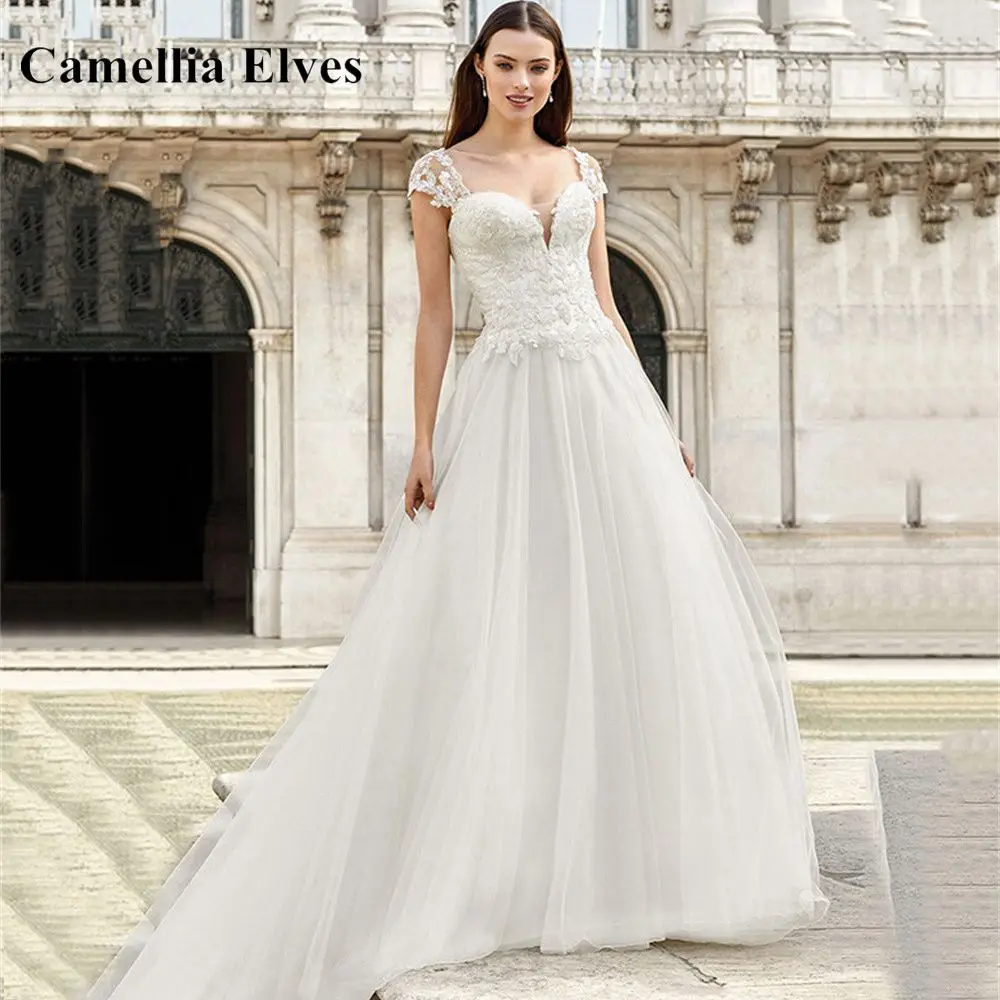 Elegant Sexy A Line 2022 Wedding Dress Sweetheart Illusion Back Bridal Dress Lace Appliques White Bridal Gown Robe De Mariée
Elegant Sexy A Line 2022 Wedding Dress Sweetheart Illusion Back Bridal Dress Lace Appliques White Bridal Gown Robe De Mariée