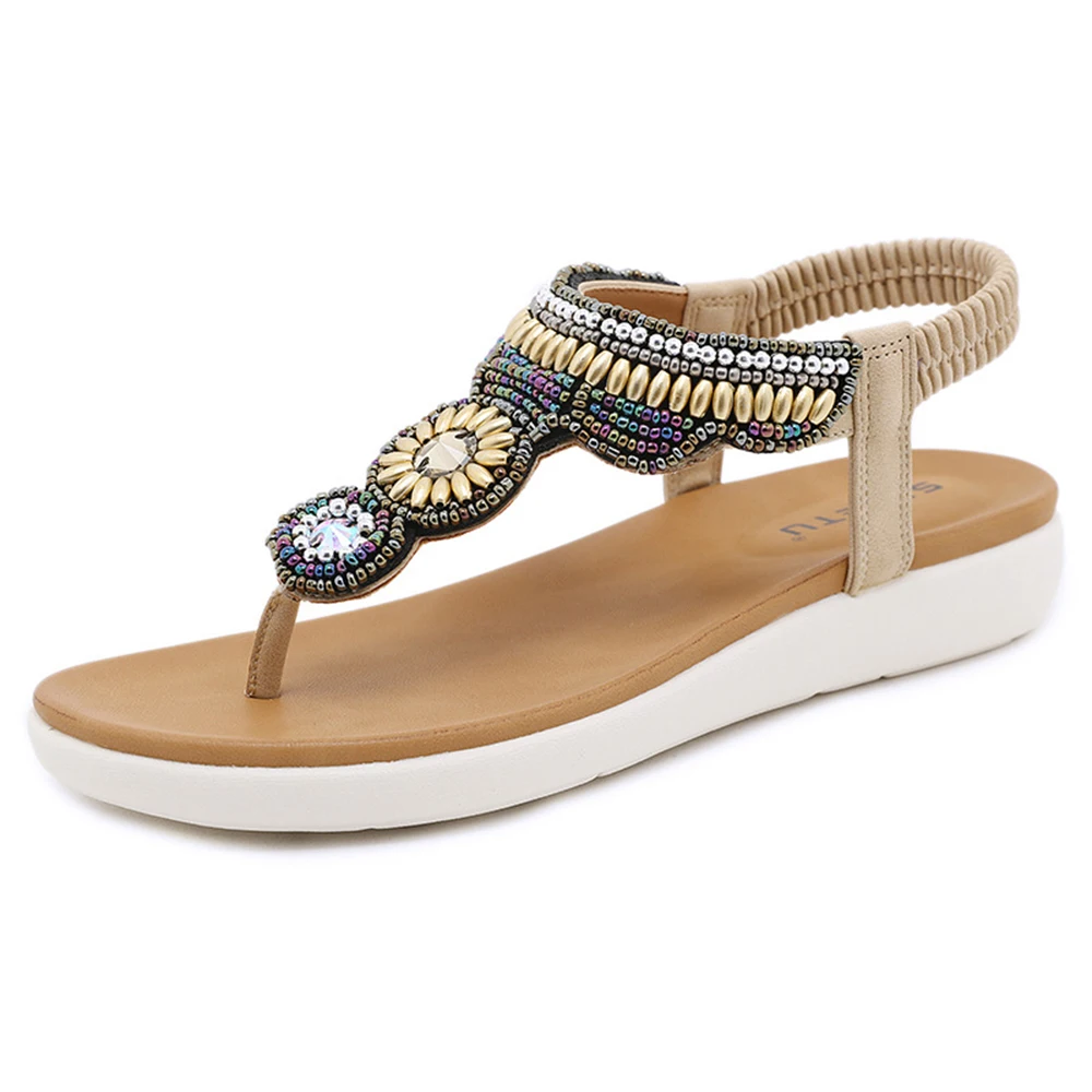 Women's Sandals Summer Bohemia Platform Wedges Shoes Beaded Gladiator Rome Ladies Beach Shoes Casual Elastic Band Female ks68
Women's Sandals Summer Bohemia Platform Wedges Shoes Beaded Gladiator Rome Ladies Beach Shoes Casual Elastic Band Female ks68
