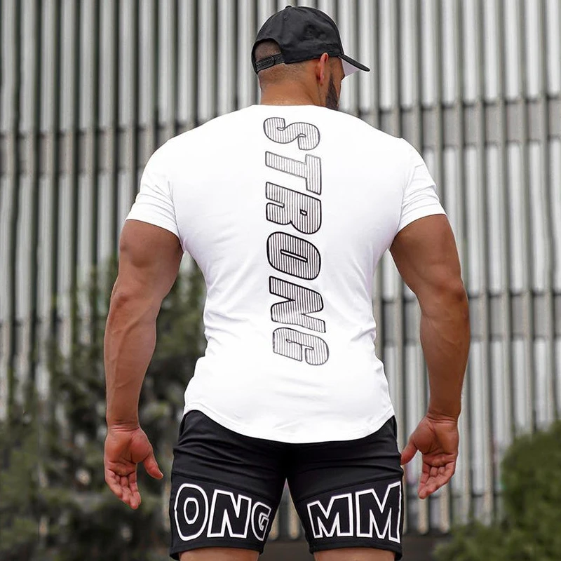 Men's Fashion T Shirt Men Tops Summer Fitness Cotton Bodybuilding Clothes Muscle Male Arc Hem Shirts Cotton Slim Fit Tees
Men's Fashion T Shirt Men Tops Summer Fitness Cotton Bodybuilding Clothes Muscle Male Arc Hem Shirts Cotton Slim Fit Tees