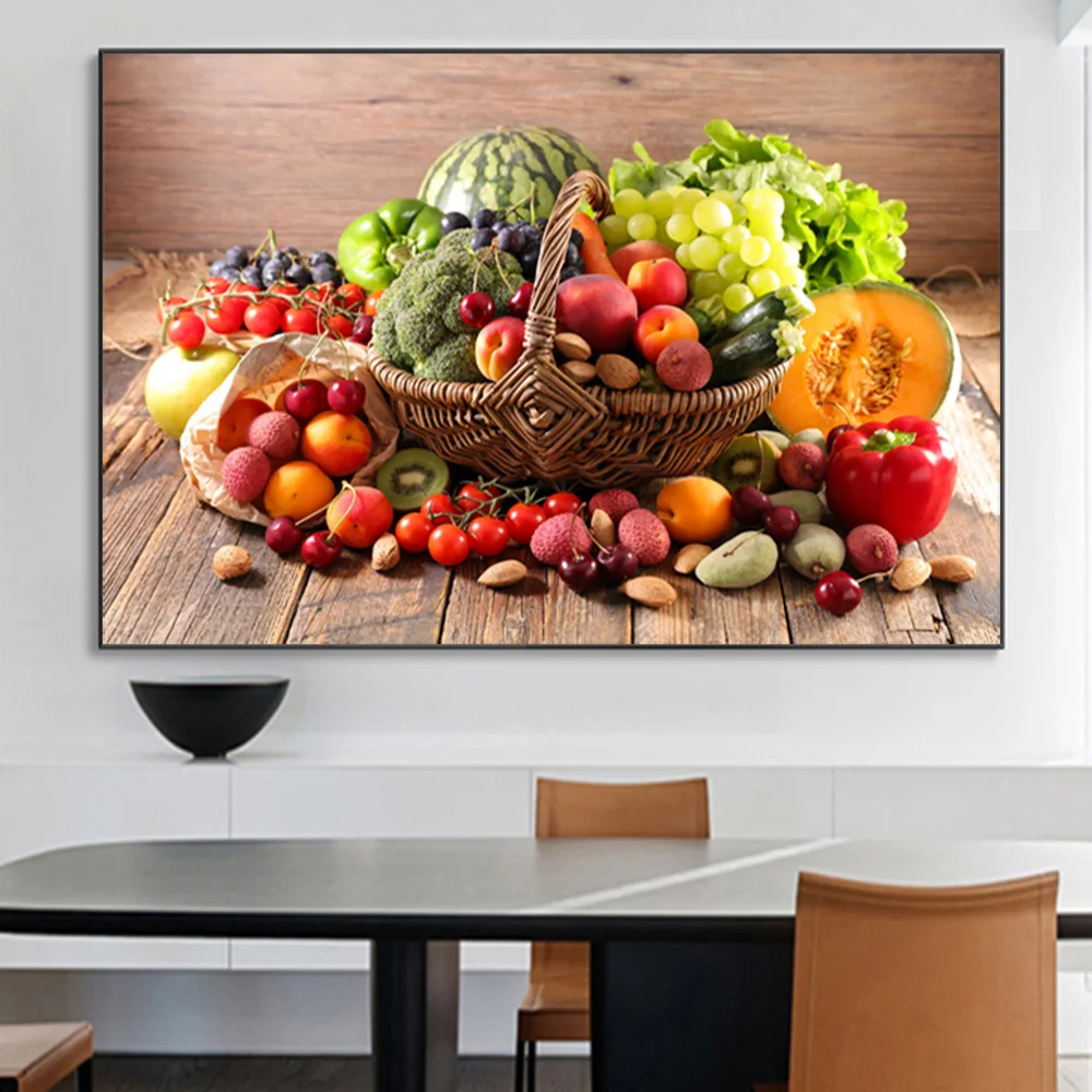 Vegetable And Fruits In Basket Kitchen Decor Poster And Prints Green Food Picture On Canvas Art Wall Painting For Dining Room
Vegetable And Fruits In Basket Kitchen Decor Poster And Prints Green Food Picture On Canvas Art Wall Painting For Dining Room
