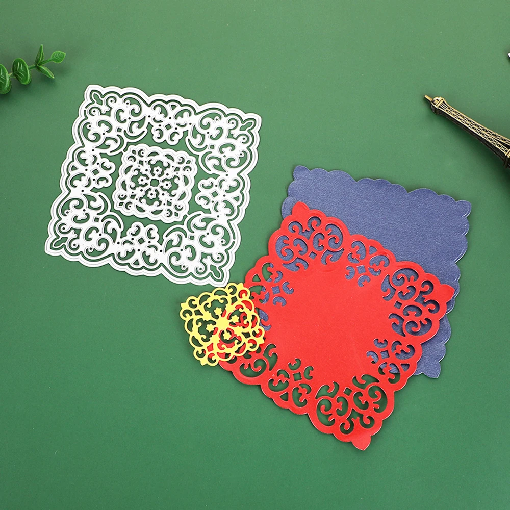 Lace Frame Dies And Stamps Set Card Making Background Edge Metal Cutting Dies Scrapbooking Photo Album Decor Embossing DIY Mold
Lace Frame Dies And Stamps Set Card Making Background Edge Metal Cutting Dies Scrapbooking Photo Album Decor Embossing DIY Mold