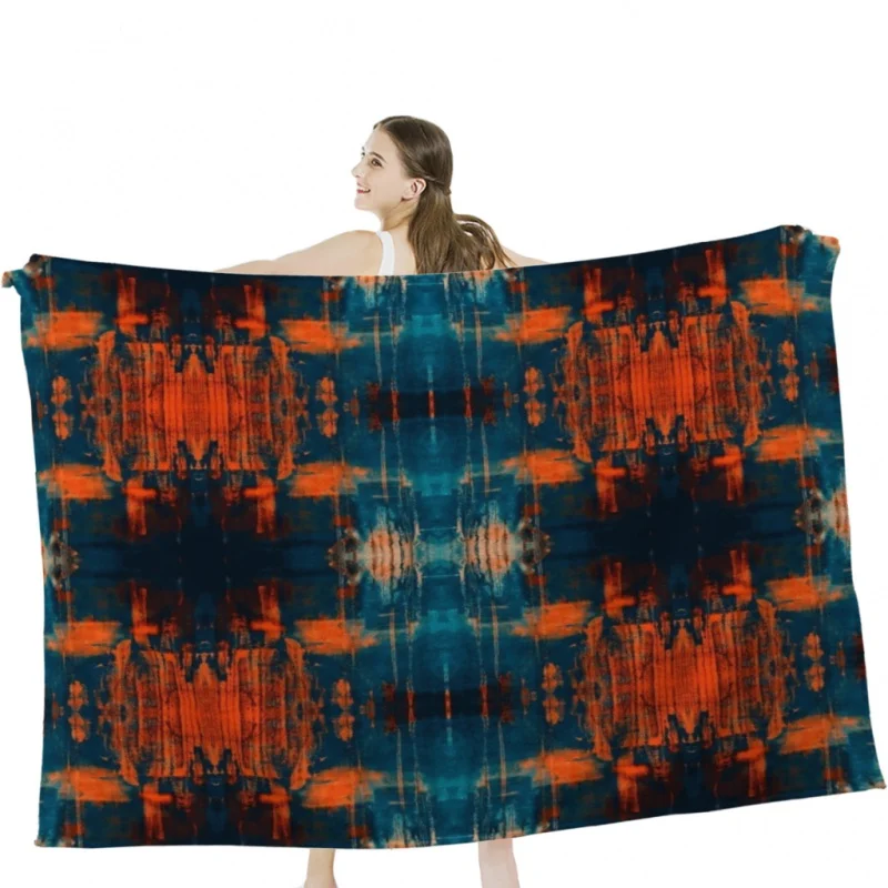 Grunge burnt orange teal, blue, navy Throw Blanket Airplane Travel Decoration Soft Warm Bedspread
Grunge burnt orange teal, blue, navy Throw Blanket Airplane Travel Decoration Soft Warm Bedspread