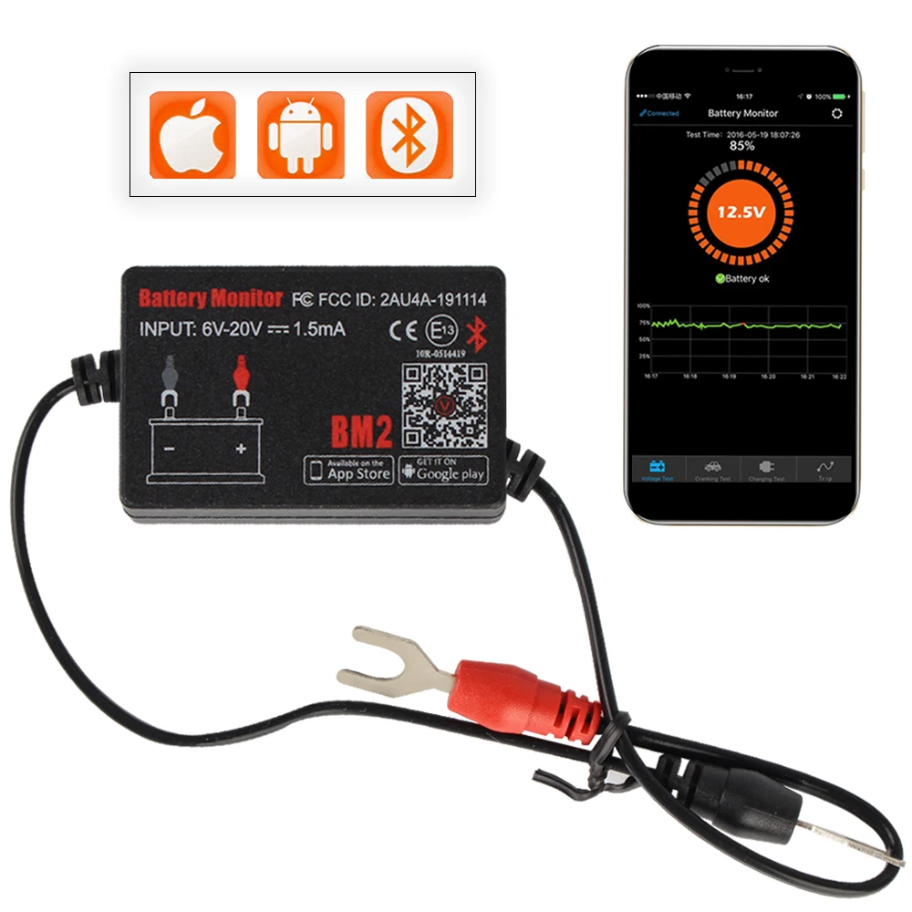 Цифровой анализатор BM2 Bluetooth 4,0 для телефонов Android IOS с будильником и зарядкой напряжения тест на проворот коленвала 12 в монитор автомобильного аккумулятора
Цифровой анализатор BM2 Bluetooth 4,0 для телефонов Android IOS с будильником и зарядкой напряжения тест на проворот коленвала 12 в монитор автомобильного аккумулятора