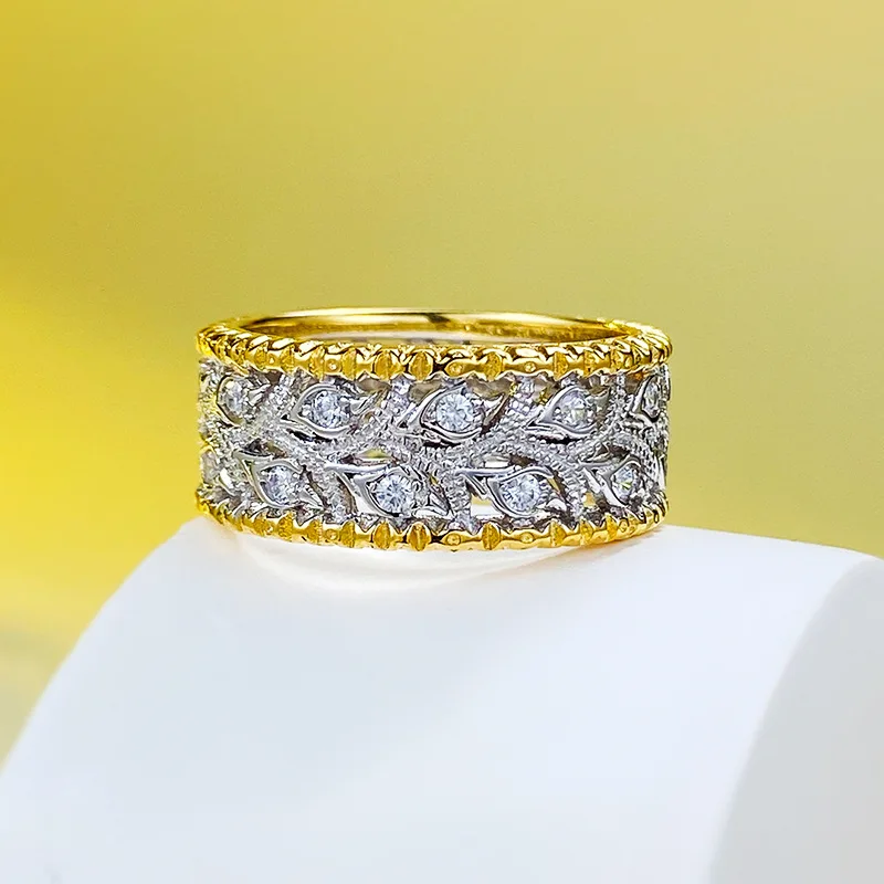 

Новинка 2023, роскошное стильное Винтажное кольцо из серебра 925 пробы с вырезами из ткани, высококачественные ювелирные изделия для девушек