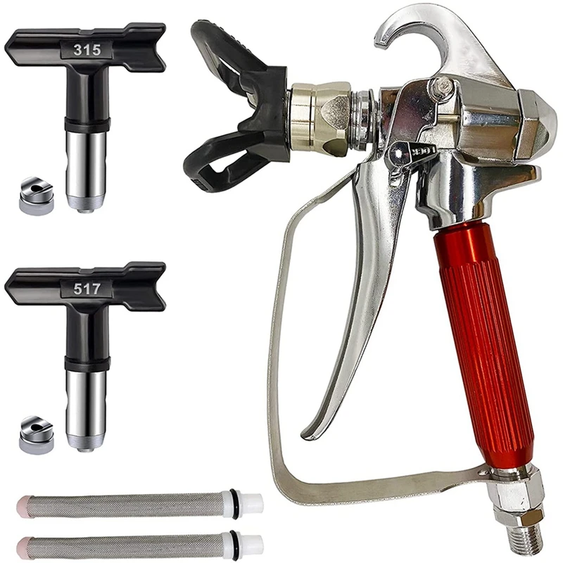Airless Paint Sprayer With 4Pcs Paint Spray Tip (315,517) And Nozzle Guard + 4Pcs Airless Spray Filter For Pump Sprayer
Airless Paint Sprayer With 4Pcs Paint Spray Tip (315,517) And Nozzle Guard + 4Pcs Airless Spray Filter For Pump Sprayer
