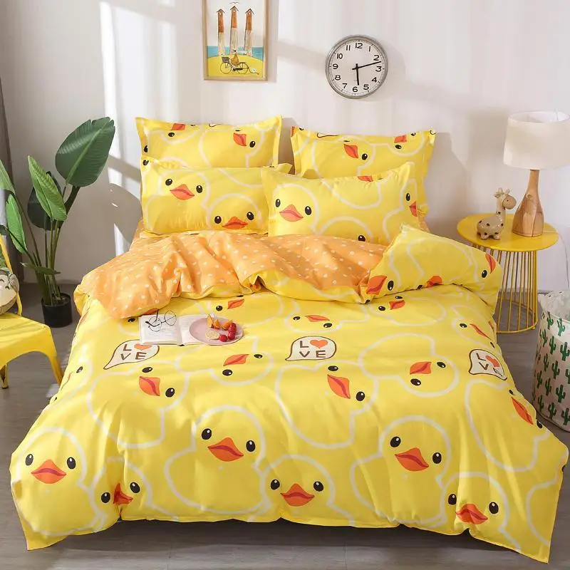 2022 Cute Yellow Duck Printing 3/4pcs Winter Bedding Set Duvet Cover Bed Flat Sheet Pillowcase Bedroom Supplies Dropshipping
2022 Cute Yellow Duck Printing 3/4pcs Winter Bedding Set Duvet Cover Bed Flat Sheet Pillowcase Bedroom Supplies Dropshipping
