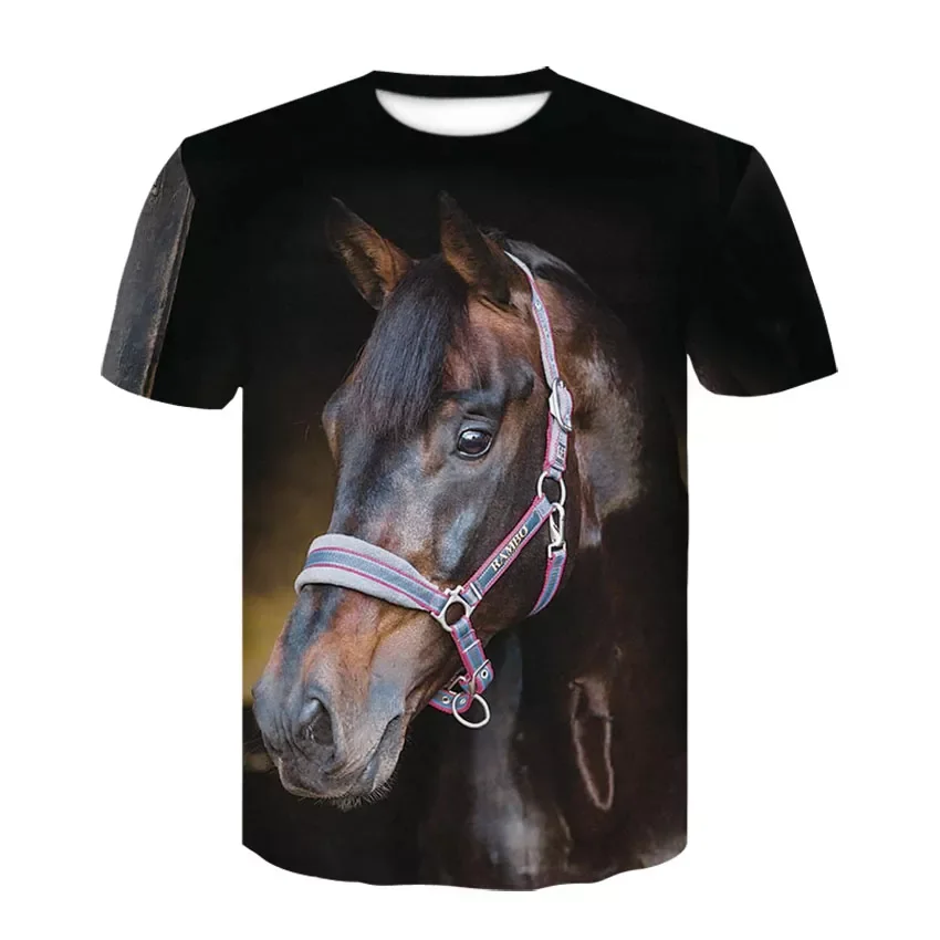 NEW IN fashion trend men's and women's Black Cool Horse Head T-shirt 2020 Summer men's Animal Print Short sleeve T-s
NEW IN fashion trend men's and women's Black Cool Horse Head T-shirt 2020 Summer men's Animal Print Short sleeve T-s