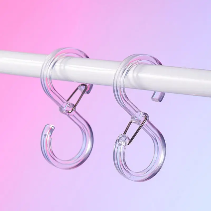 8Pcs S Shaped Hooks Buckle Lock Hook Transparent Strong Load Hanging Organizer Bag Coat Clothes Hanger For Kitchen Bathroom
8Pcs S Shaped Hooks Buckle Lock Hook Transparent Strong Load Hanging Organizer Bag Coat Clothes Hanger For Kitchen Bathroom