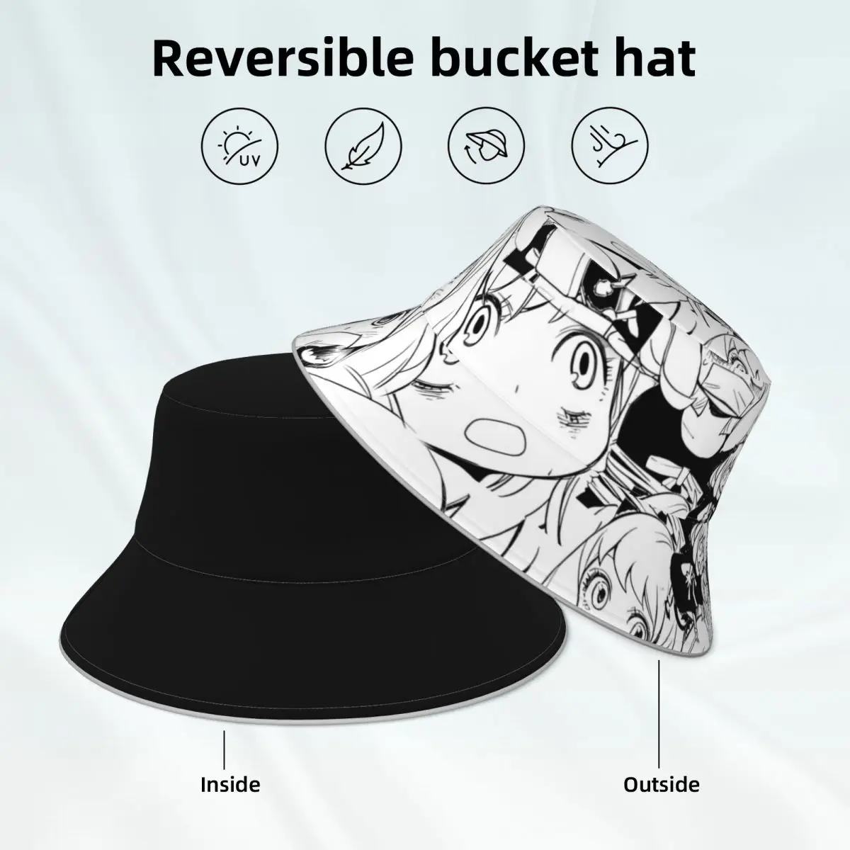 Spy X Family Collage Anya Bucket Hat Reversible Unisex Reflective Fisherman Hats Classic Outdoor Sun Hat
Spy X Family Collage Anya Bucket Hat Reversible Unisex Reflective Fisherman Hats Classic Outdoor Sun Hat