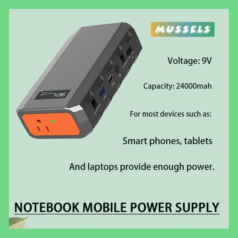 Portable Laptop Charger with AC Outlet, 88.8Wh|65Wts, Super Travel Portable Battery Pack and Power Bank for HP, Laptop, MacBook,
Portable Laptop Charger with AC Outlet, 88.8Wh|65Wts, Super Travel Portable Battery Pack and Power Bank for HP, Laptop, MacBook,