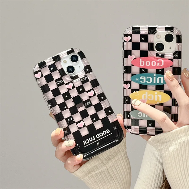 Lovely Pink Checkerboard Transparent Phone Case Cover for IPhone 14 Plus 11 12 13 14 Pro Max Shockproof Cases for IPhone 14 Case 
Lovely Pink Checkerboard Transparent Phone Case Cover for IPhone 14 Plus 11 12 13 14 Pro Max Shockproof Cases for IPhone 14 Case