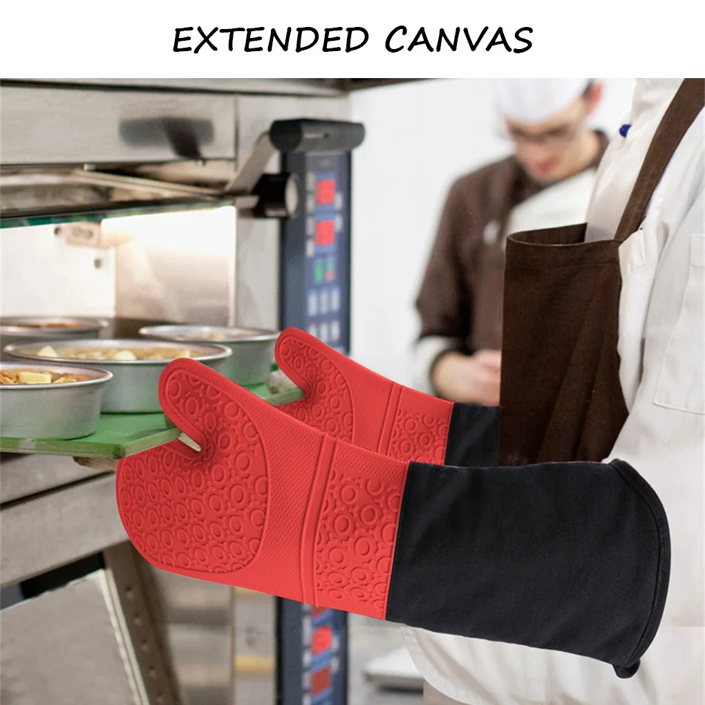 2 Layer Non-Slip Silicone Oven Mitt Waterproof Heat Resistant Kitchen Gloves Long BBQ Oven Gloves For Barbecue Cooking Baking
2 Layer Non-Slip Silicone Oven Mitt Waterproof Heat Resistant Kitchen Gloves Long BBQ Oven Gloves For Barbecue Cooking Baking