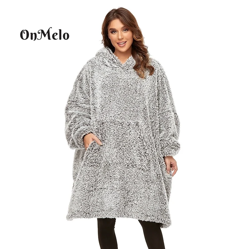 OnMelo Blanket Hoodies Warm Sweatshirt 2-Sided Arctic Velvet Giant Wearable Blankets Pullover Oversize Robe Hoody Warm Pullover
OnMelo Blanket Hoodies Warm Sweatshirt 2-Sided Arctic Velvet Giant Wearable Blankets Pullover Oversize Robe Hoody Warm Pullover