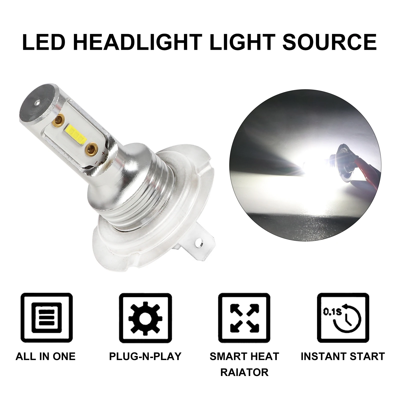 2Pcs H7 led bulbs For car headlight bulbs Conversion Kit Hi/Lo Beam 110W 8000LM 6000K Super Bright 1860 led lights 360°Car lamps
2Pcs H7 led bulbs For car headlight bulbs Conversion Kit Hi/Lo Beam 110W 8000LM 6000K Super Bright 1860 led lights 360°Car lamps