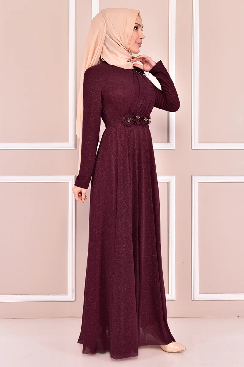 Silvery Dress Burgundy Women Dubai Abaya Turkey Hijab Dress Autumn Solid Muslim Islamic Clothing Long Sleeve Long Dress KBR10021
Silvery Dress Burgundy Women Dubai Abaya Turkey Hijab Dress Autumn Solid Muslim Islamic Clothing Long Sleeve Long Dress KBR10021