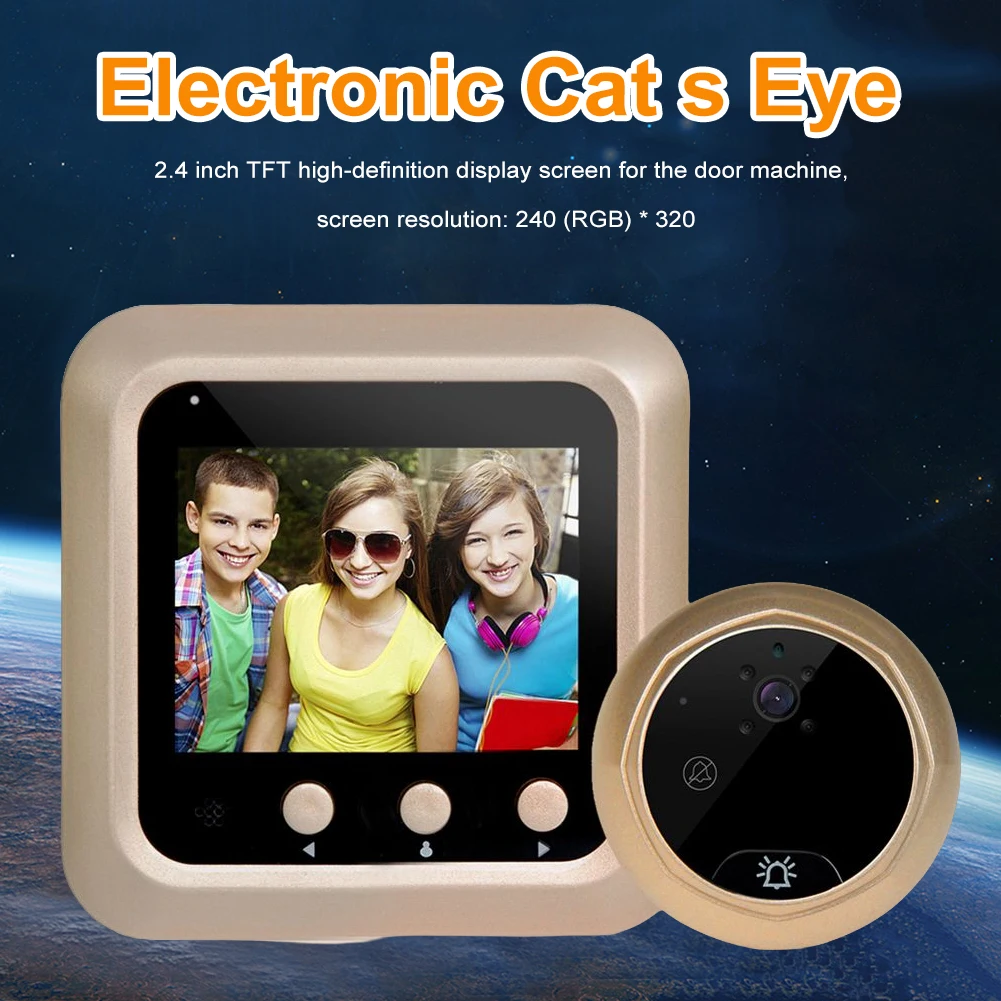 2.4Inch HD Video Doorbell Camera Smart Videos Cat Eye Household Cat Eye Monitoring Infrared Night Vision Electronic Door Mirror
2.4Inch HD Video Doorbell Camera Smart Videos Cat Eye Household Cat Eye Monitoring Infrared Night Vision Electronic Door Mirror