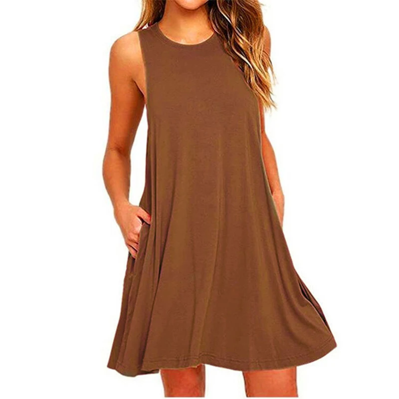 Women Casual Loose Long T-shirt 2022 New Fashion Long Tops Tees O-Neck Summer Sleeveless T Shirt Women Vestidos With Pockets
Women Casual Loose Long T-shirt 2022 New Fashion Long Tops Tees O-Neck Summer Sleeveless T Shirt Women Vestidos With Pockets