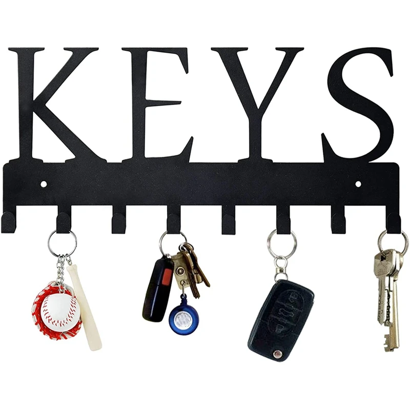 Key Holder for Wall, Nail-Free Key Organizer, Wall Mounted Key Hooks, Metal Key Rack for An Entryway, Hallway, Kitchen
Key Holder for Wall, Nail-Free Key Organizer, Wall Mounted Key Hooks, Metal Key Rack for An Entryway, Hallway, Kitchen