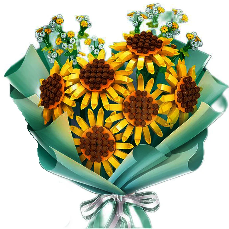 1050PCS Sunflower Bouquet Blocks DIY Technical Assembled Plant Bonsai Flower Florist Building Blocks Children's Toy Girl Gift
1050PCS Sunflower Bouquet Blocks DIY Technical Assembled Plant Bonsai Flower Florist Building Blocks Children's Toy Girl Gift
