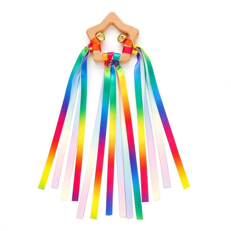Cartoon Wooden Rainbow Ribbon Rattle Teether Molar Wood Circle Teether Beech Teether Montessori Sensory Toy for Toddler
Cartoon Wooden Rainbow Ribbon Rattle Teether Molar Wood Circle Teether Beech Teether Montessori Sensory Toy for Toddler