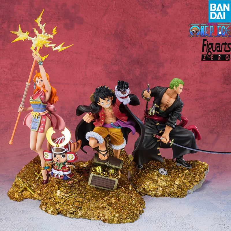 

In Stock BANDAI FiguartsZERO One Piece WT100 Monkey D. Luffy Nami Roronoa Zoro Tony Tony Chopper Anime Action Figures Model Toy