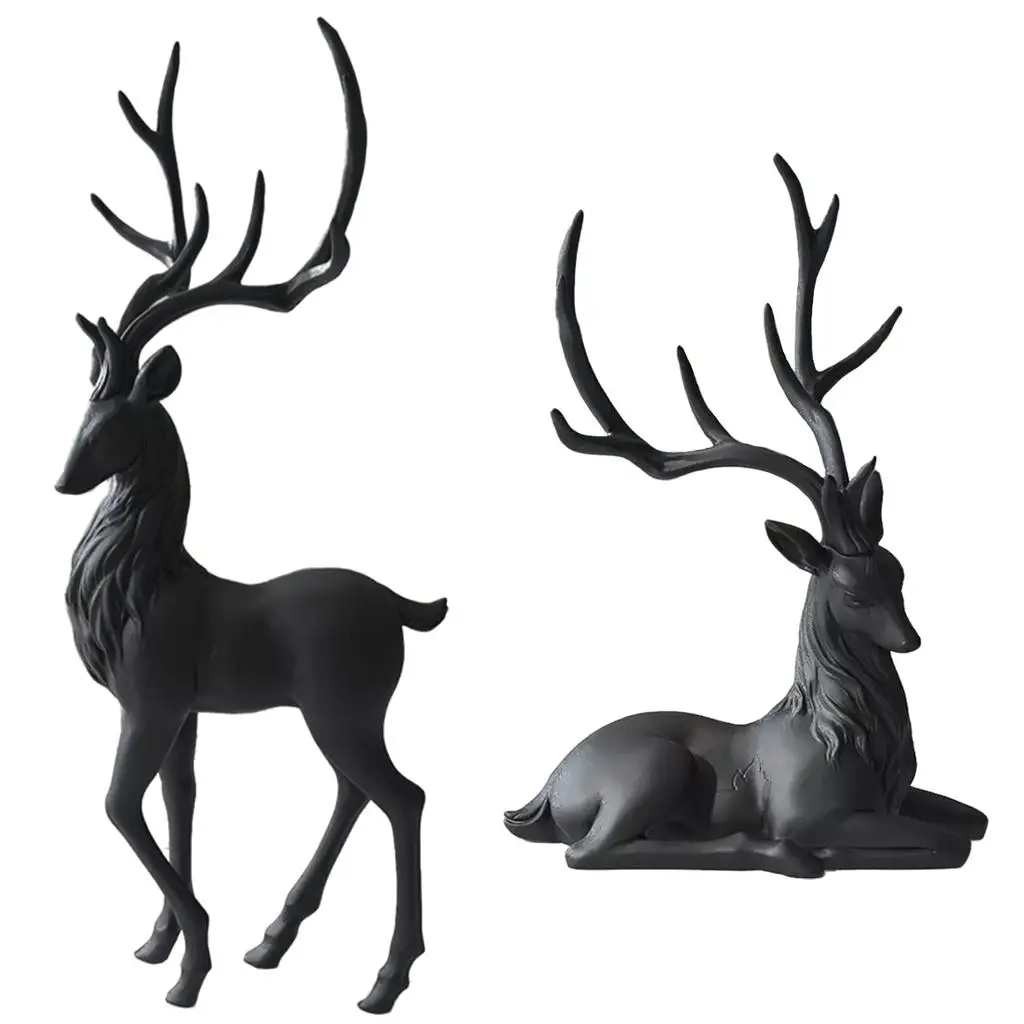 Deer Decoration Black Reindeer Ornaments for Shelf Living Room Craft Furnishings Elk Reindeer Ornaments Sculptures Home Decor
Deer Decoration Black Reindeer Ornaments for Shelf Living Room Craft Furnishings Elk Reindeer Ornaments Sculptures Home Decor