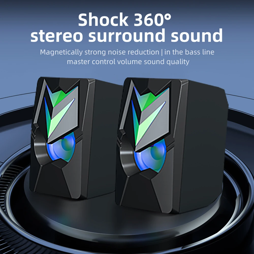 COOMAER C106 Desktop PC Speakers RGB 7 Colors USB Portable Stereo Bass 2.0 Wired Hifi Subwoofer For Laptop Computer Loundspeaker
COOMAER C106 Desktop PC Speakers RGB 7 Colors USB Portable Stereo Bass 2.0 Wired Hifi Subwoofer For Laptop Computer Loundspeaker