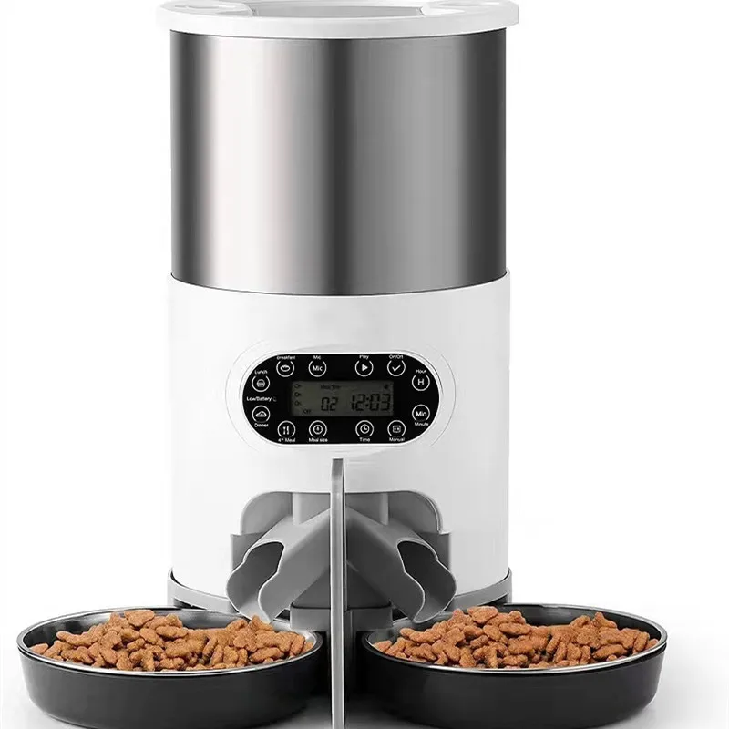 Pet Food Dispenser, Stainless Steel Bowl, Suitable for Cats and Medium Dogs, with Feeding Time Record
Pet Food Dispenser, Stainless Steel Bowl, Suitable for Cats and Medium Dogs, with Feeding Time Record