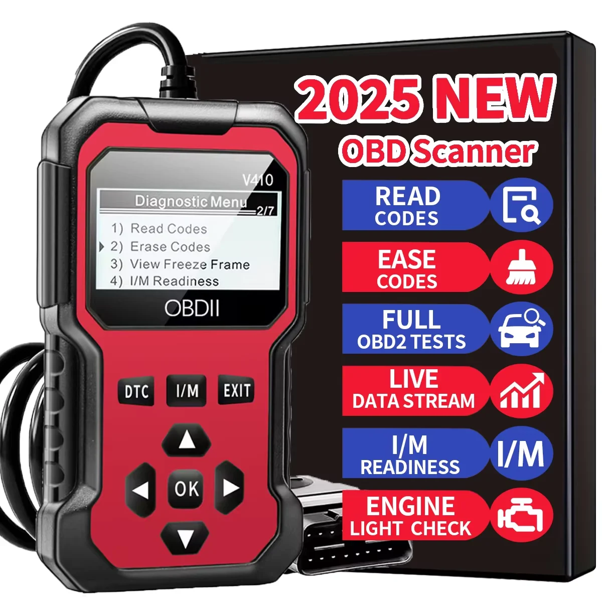 Автомобильный сканер Obd2, диагностический инструмент, считыватель кодов, сканер кодов неисправностей двигателя, может диагно...
Автомобильный сканер Obd2, диагностический инструмент, считыватель кодов, сканер кодов неисправностей двигателя, может диагно...