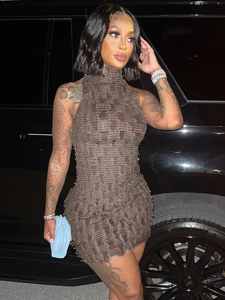 Elegant Sleeveless Bodycon Printed Mini Dress Women Sexy High Neck Party Club Evening Wrap Dresses AutumnClothes Wholesale Items
Elegant Sleeveless Bodycon Printed Mini Dress Women Sexy High Neck Party Club Evening Wrap Dresses AutumnClothes Wholesale Items
