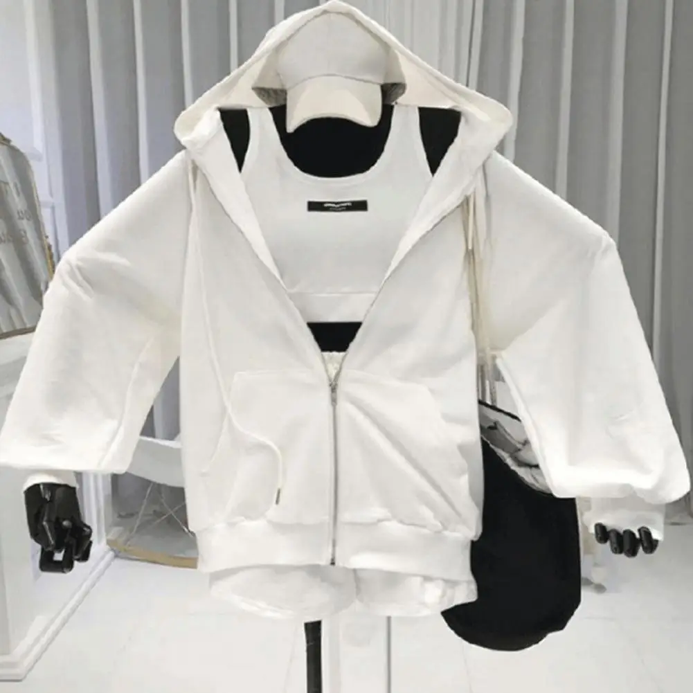 1 Set Women Coat Popular Super Soft with Hat for Students Women Hoodie Sports Jacket
1 Set Women Coat Popular Super Soft with Hat for Students Women Hoodie Sports Jacket